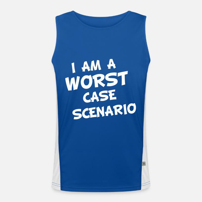 I am a worst case Scenario Men's Functional Contrast Tank Top 