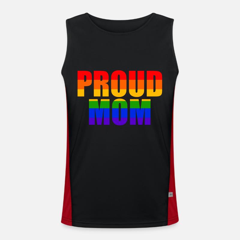 Stolze Mama LGBTQ Queer Muttertag Geschenk LGBT Funktionelles Kontrast-Tank Top für Männer 