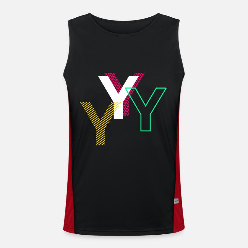 Y Letter Men's Functional Contrast Tank Top 