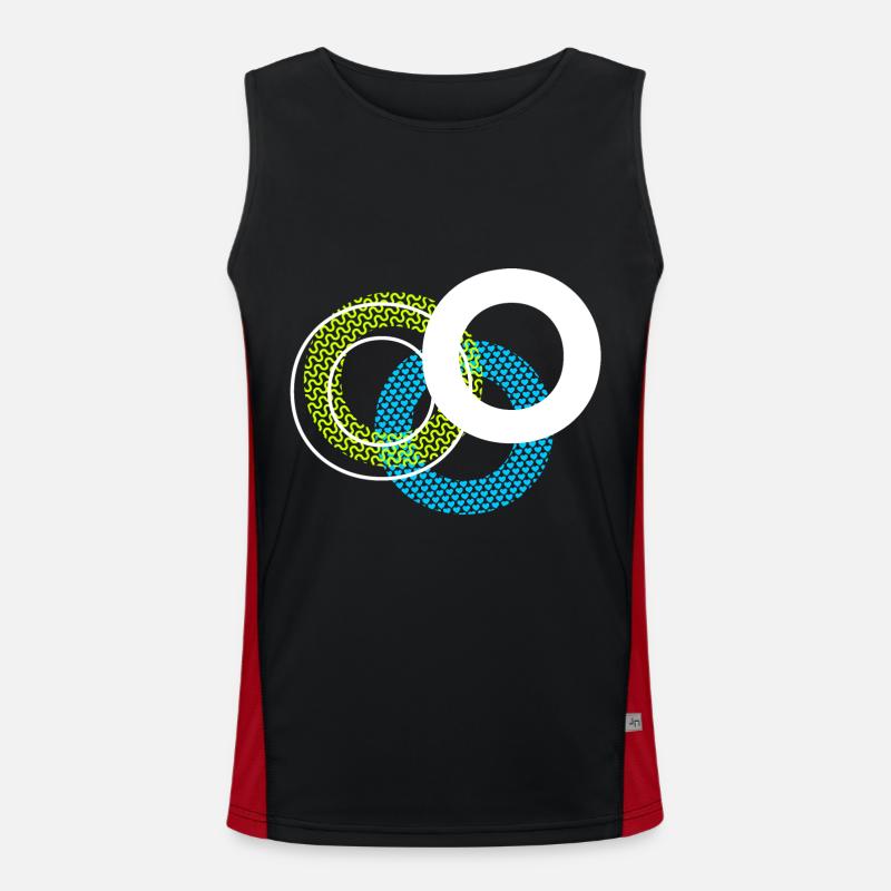 O Buchstabe Funktionelles Kontrast-Tank Top für Männer 