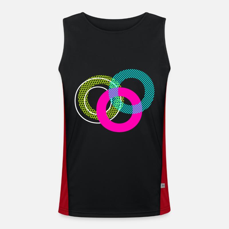 Buchstabe O Funktionelles Kontrast-Tank Top für Männer 