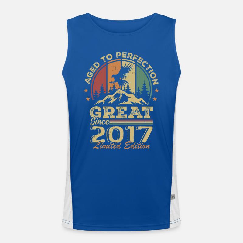 Vintage Geburtstag 2017 - Retro Geschenkidee 2017 Funktionelles Kontrast-Tank Top für Männer 