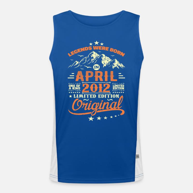 April 2012 Geburtstagsgeschenk 2012 Legenden April Funktionelles Kontrast-Tank Top für Männer 