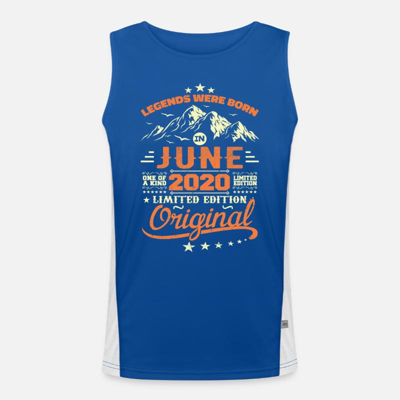 Juni 2020 Ursprüngliches Jubiläum Geboren im Juni 2020 Funktionelles Kontrast-Tank Top für Männer 