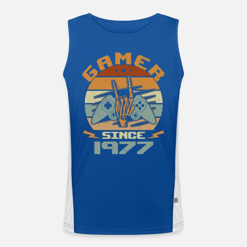 Gamer seit 1977 - Gaming Geburtstagsgeschenk 1977 Funktionelles Kontrast-Tank Top für Männer 