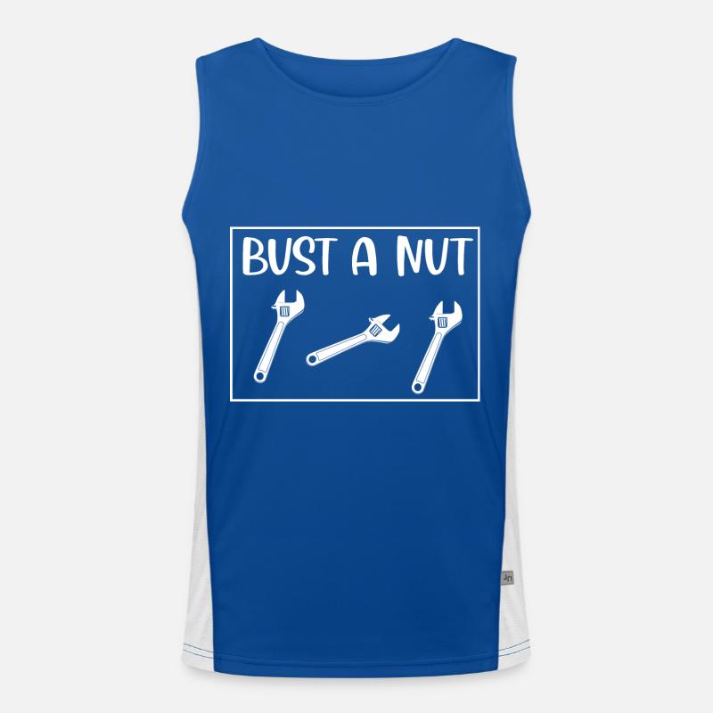Bust a Nut Handwerker Funktionelles Kontrast-Tank Top für Männer 