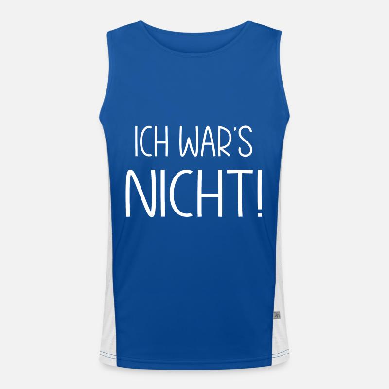 Ich war's nicht Funktionelles Kontrast-Tank Top für Männer 