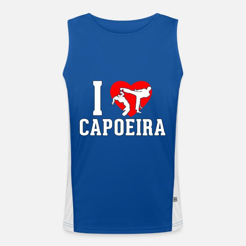Ich liebe Capoeira Funktionelles Kontrast-Tank Top für Männer 