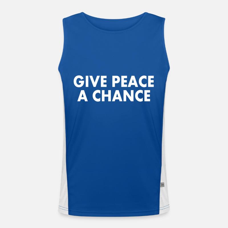 Give peace a chance Funktionelles Kontrast-Tank Top für Männer 
