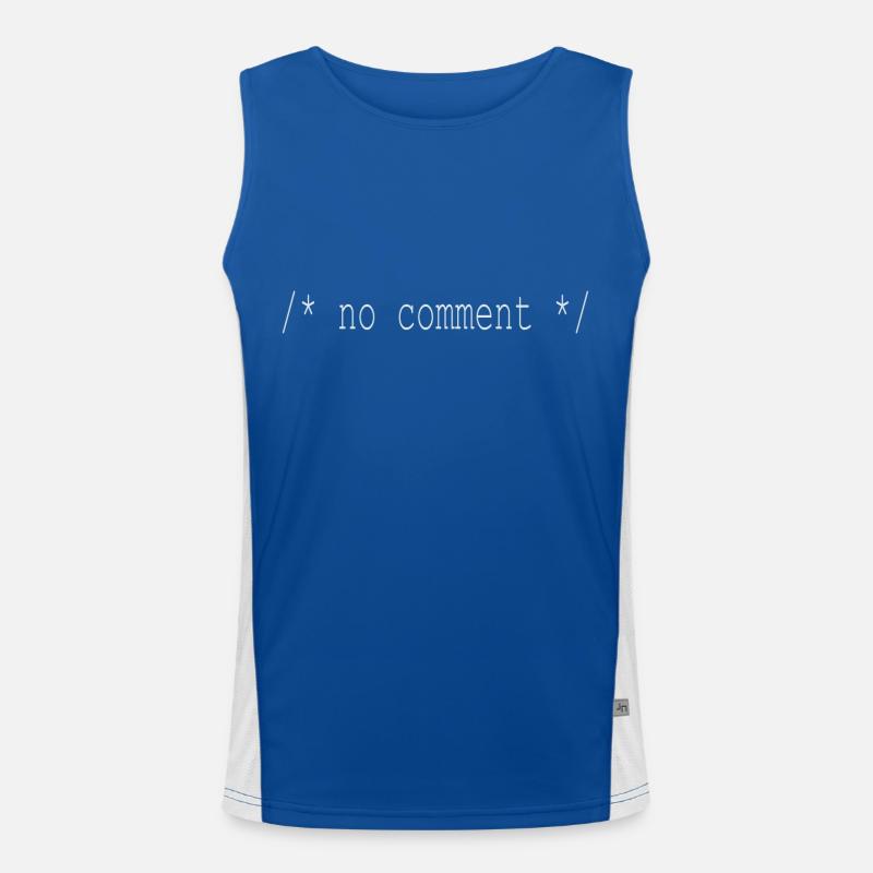 No Comment! Gift idea for computer scientists Men's Functional Contrast Tank Top 