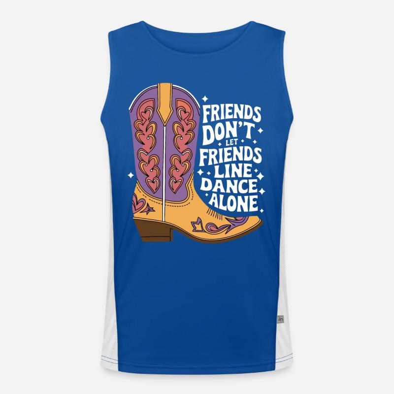 Line Dancing Dancing Dancers Men's Functional Contrast Tank Top 