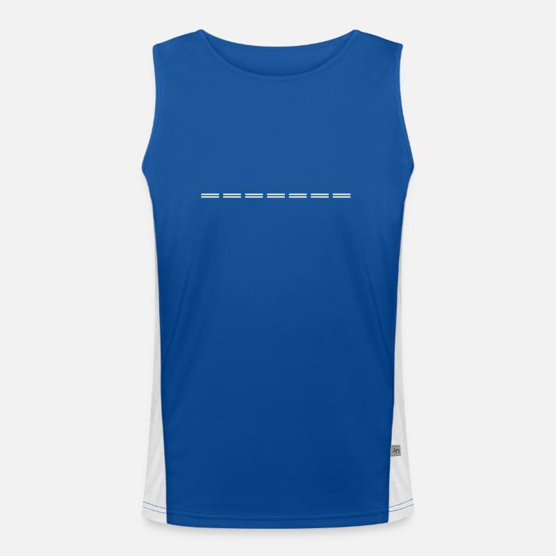 Linie gestrichelt Funktionelles Kontrast-Tank Top für Männer 