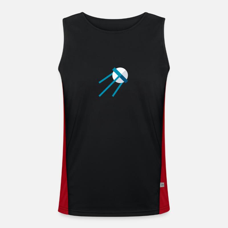 Satellite dans l’espace – Icône bleue de l’espace Débardeur respirant contrasté Homme 