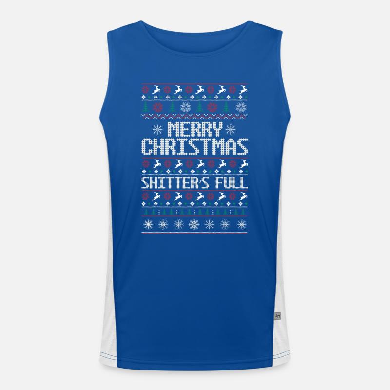 Hässlicher Weihnachtspullover Funktionelles Kontrast-Tank Top für Männer 