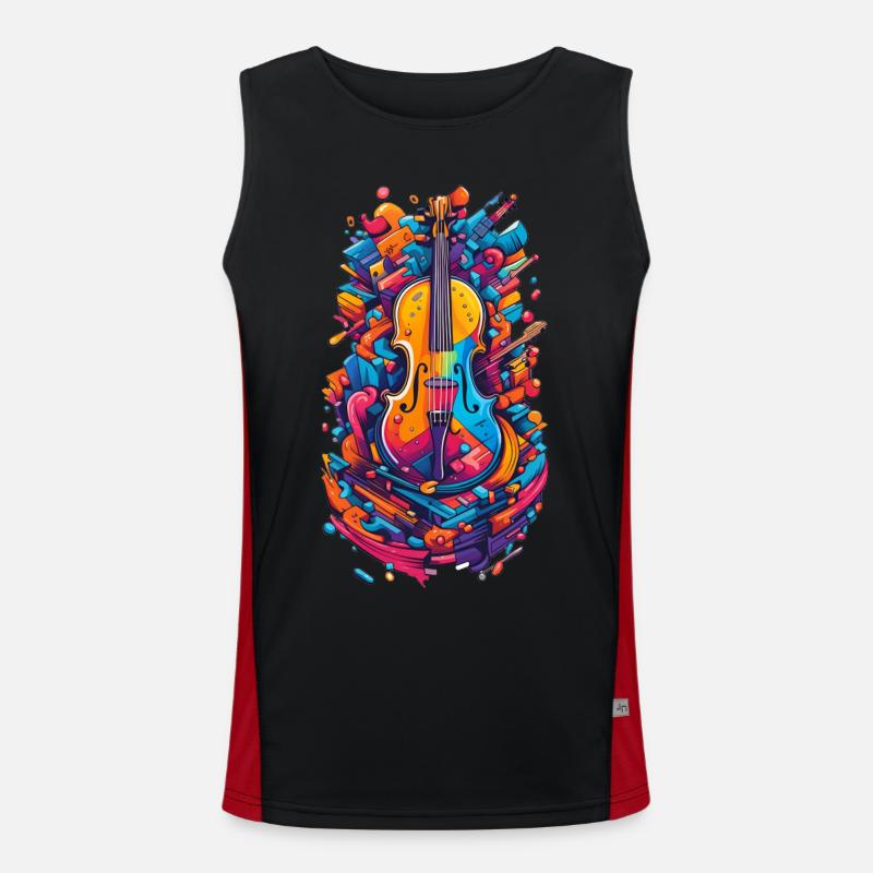 Il Violino Funktionelles Kontrast-Tank Top für Männer 