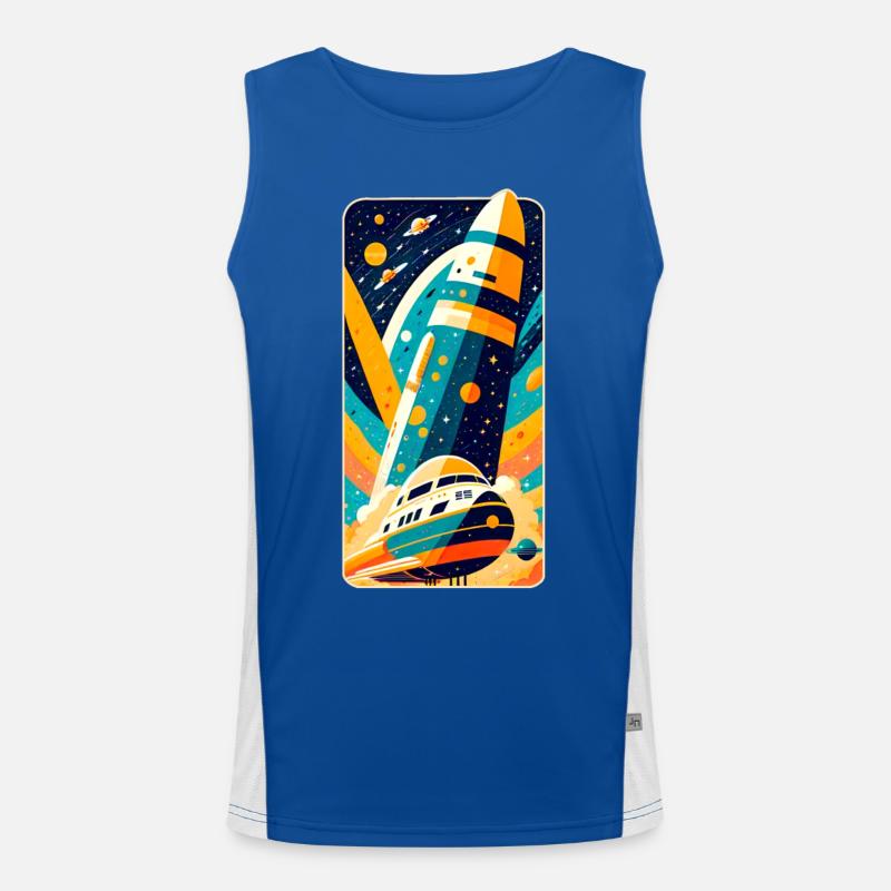 Space Shuttle Funktionelles Kontrast-Tank Top für Männer 