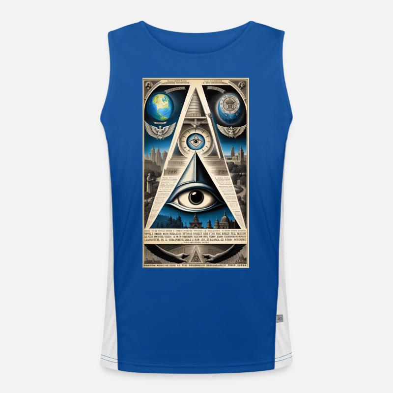 The All-Seeing Eye 01 Men's Functional Contrast Tank Top 