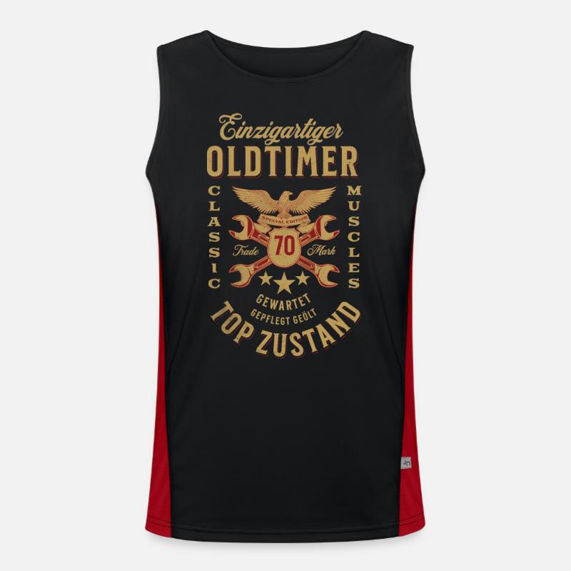 70. Geburtstag Oldtimer TOP ZUSTAND Funktionelles Kontrast-Tank Top für Männer 