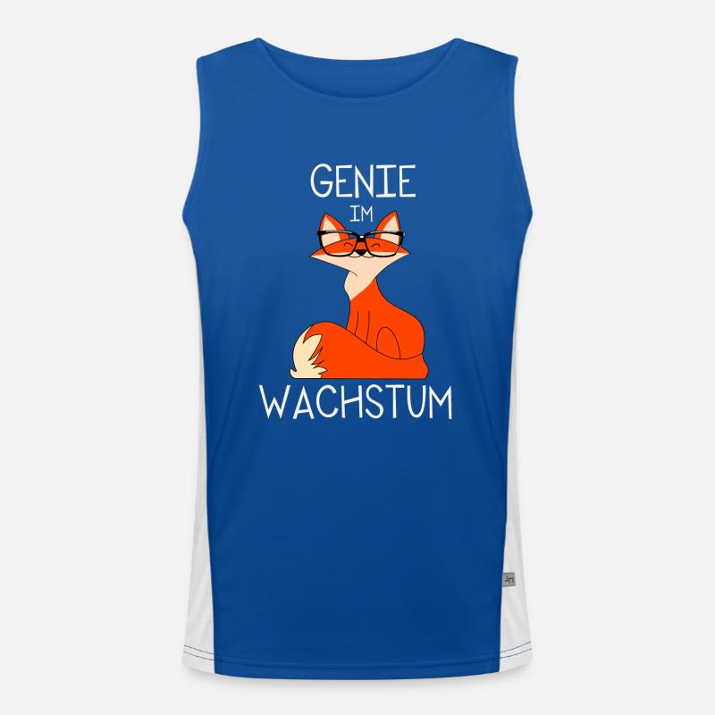 Fuchs-Genie Funktionelles Kontrast-Tank Top für Männer 