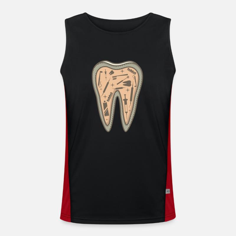 Der riesige Zahn! - Geschenk Funktionelles Kontrast-Tank Top für Männer 