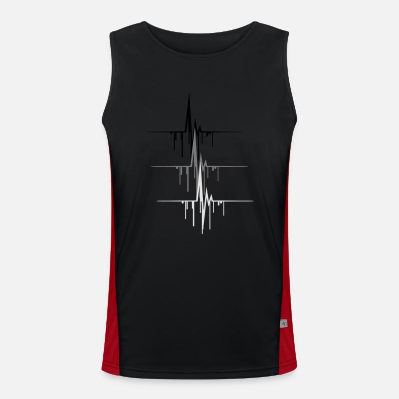 pulse_graffiti Funktionelles Kontrast-Tank Top für Männer 