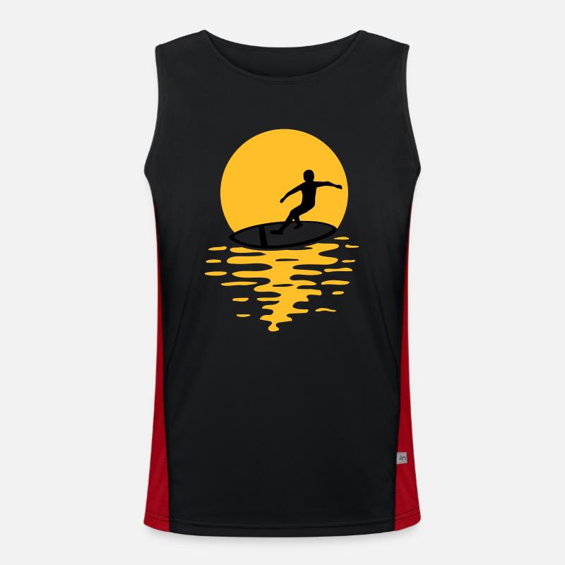 Sun Evening Surfers Men's Functional Contrast Tank Top 