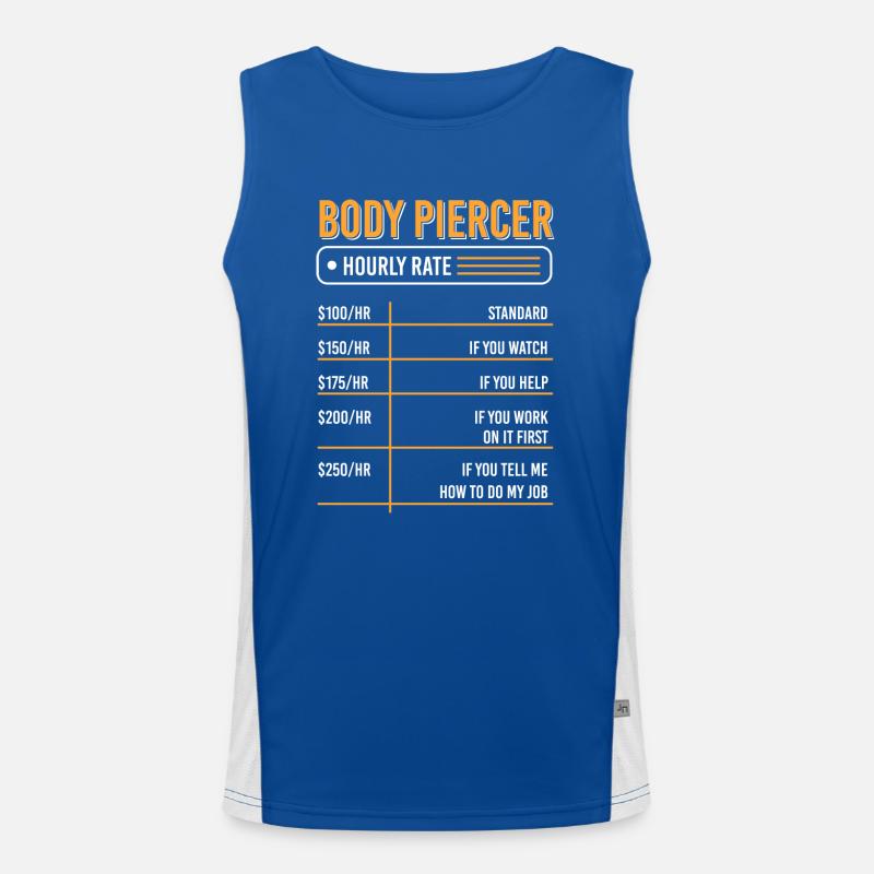 Profession Piercing Piercing Studio Men's Functional Contrast Tank Top 