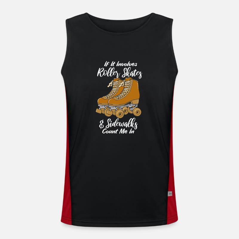 Roller Skates & Sidewalks Men's Functional Contrast Tank Top 