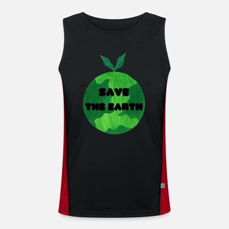 Save the Earth Funktionelles Kontrast-Tank Top für Männer 