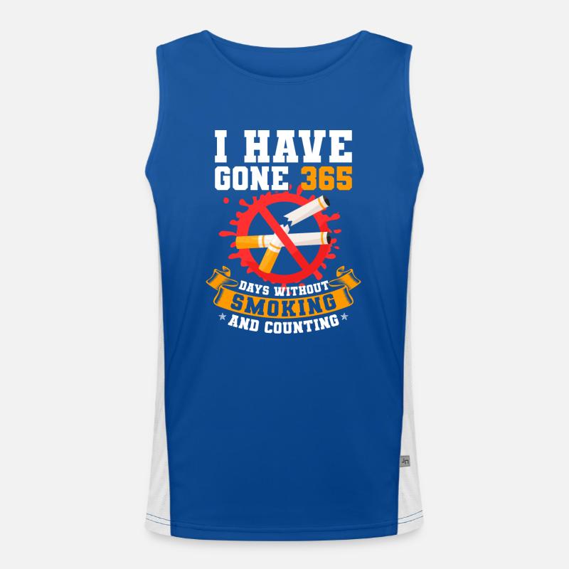 Zigarette Rauchen Sucht Funktionelles Kontrast-Tank Top für Männer 