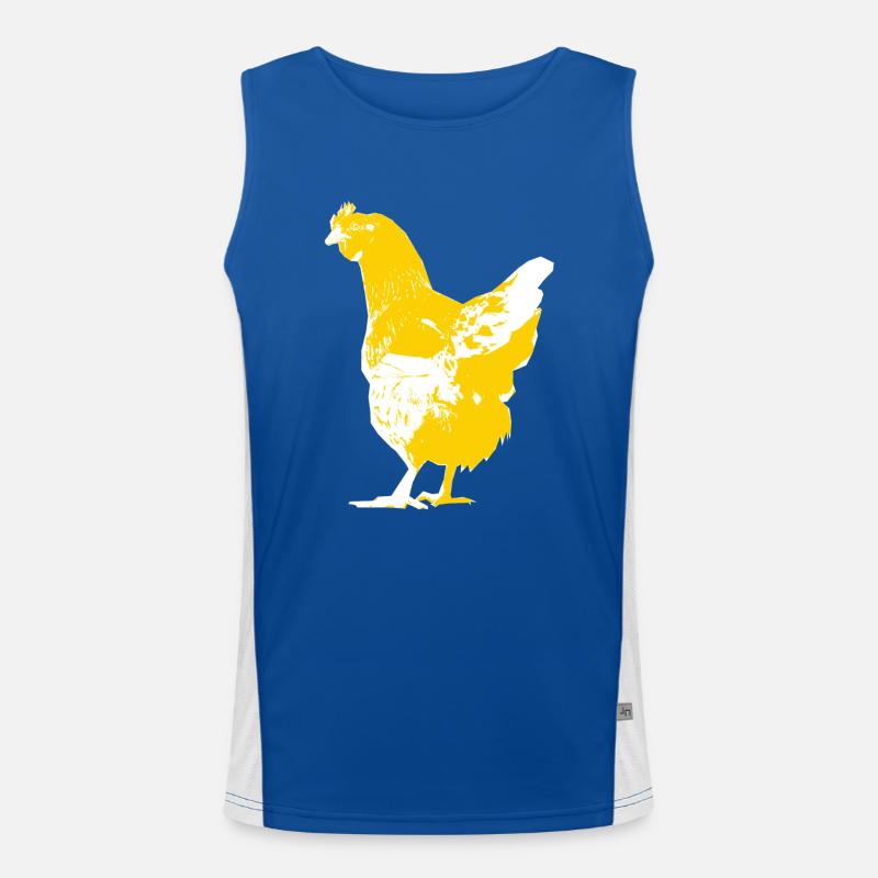 Huhn Funktionelles Kontrast-Tank Top für Männer 