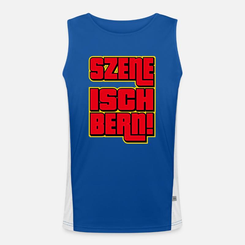 Szene Isch Bern Funktionelles Kontrast-Tank Top für Männer 