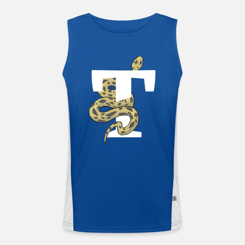 Lettre t serpent Débardeur respirant contrasté Homme 