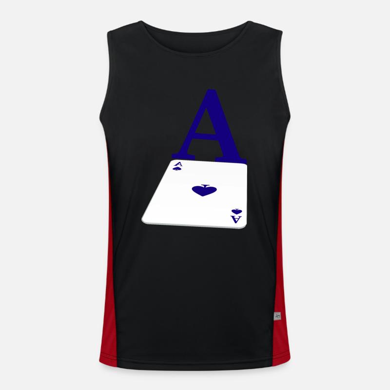 Boardgame Chess Backgammon Game Night - Men's Functional Contrast Tank Top  - black/red