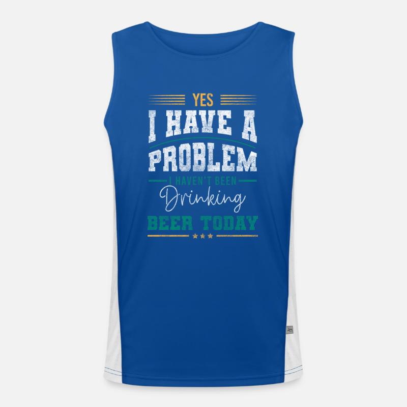 Problems Fun Saying Cool Men's Functional Contrast Tank Top 