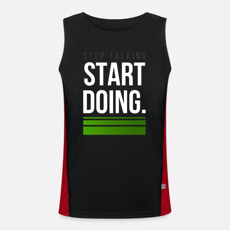 Hard Work Start Design for proud, motivated Men's Functional Contrast Tank Top 