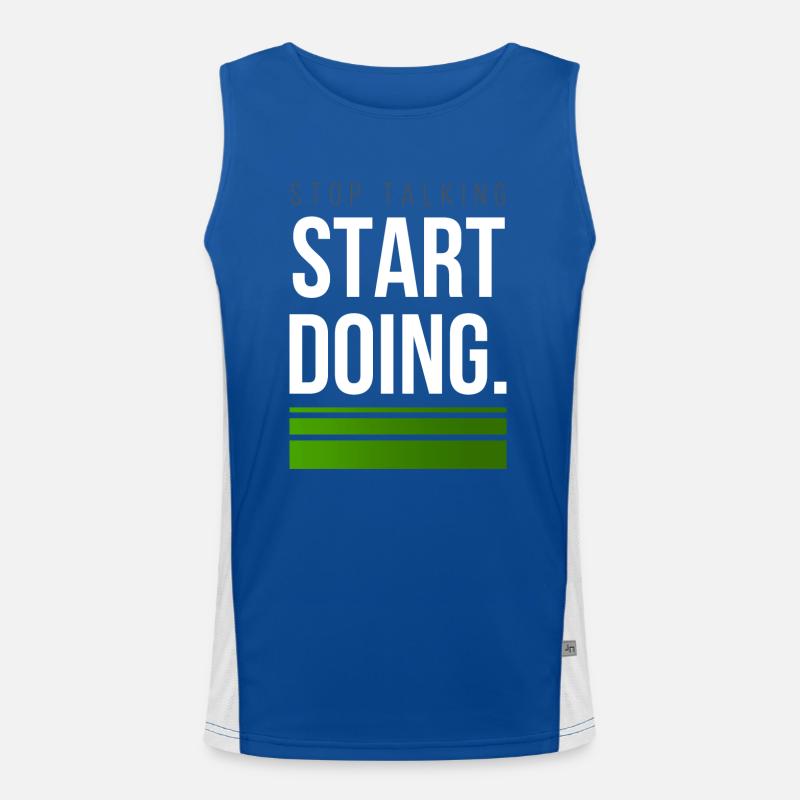 Hard Work Start Design for proud, motivated Men's Functional Contrast Tank Top 