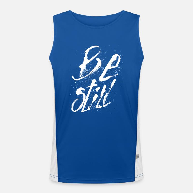 be still white Men's Functional Contrast Tank Top 