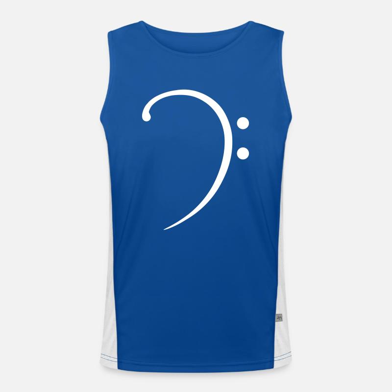 Bass Music clef note melody musical note Men's Functional Contrast Tank Top 