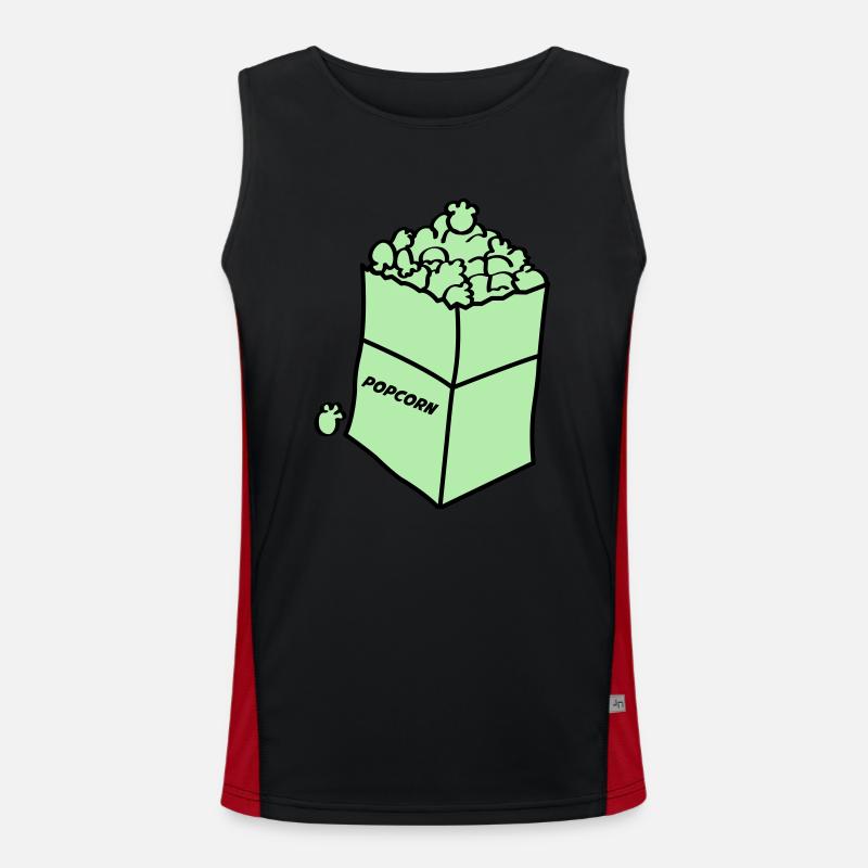 Popcorn 2 - Men's Functional Contrast Tank Top  - black/red