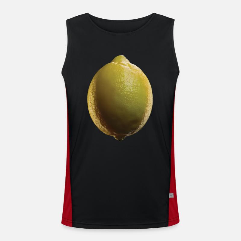 Zitronenfrucht Geschenk Funktionelles Kontrast-Tank Top für Männer 