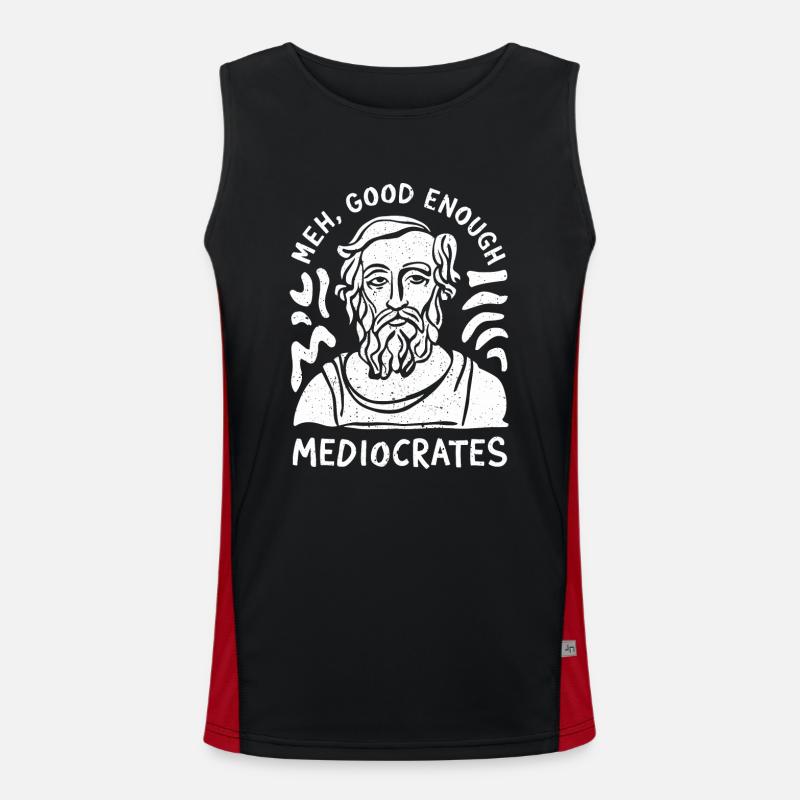Relaxed through philosophy - Men's Functional Contrast Tank Top  - black/red