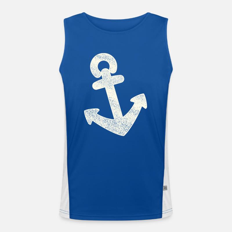 Anker distressed Funktionelles Kontrast-Tank Top für Männer 