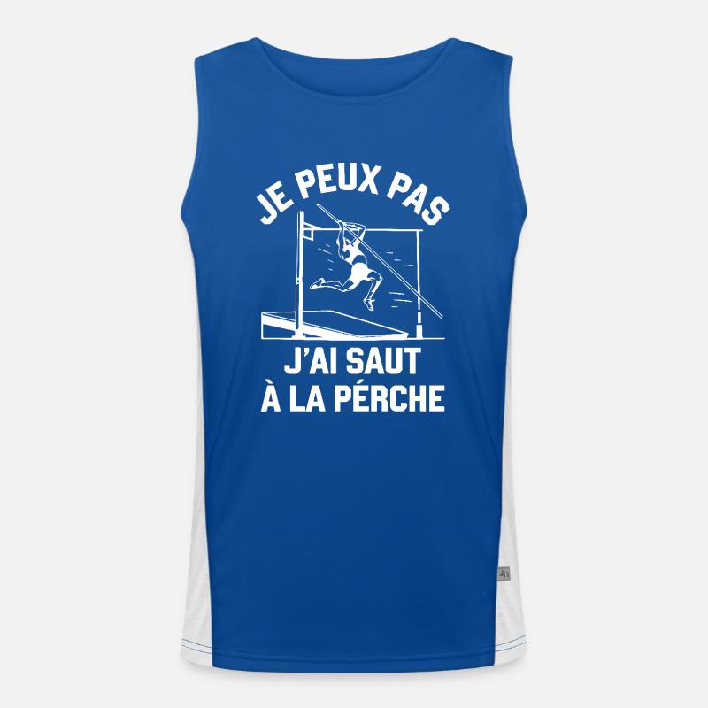 Je Peux Pas J'ai Saut à La Perche Drôle Pole Vault Débardeur respirant contrasté Homme 