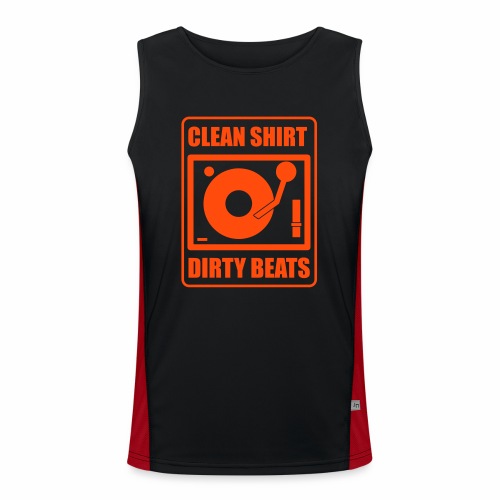 Clean Shirt Dirty Beats - Functionele contrasterende tanktop voor mannen 