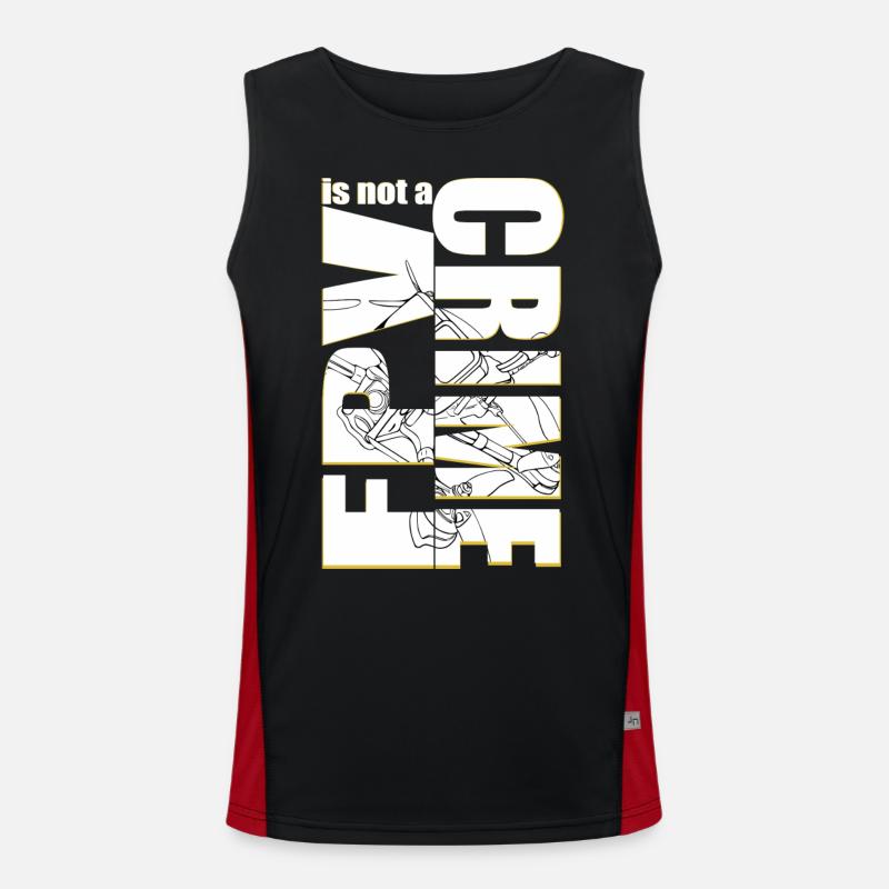 FPV is not a Crime Drohnen Pilot Funktionelles Kontrast-Tank Top für Männer 