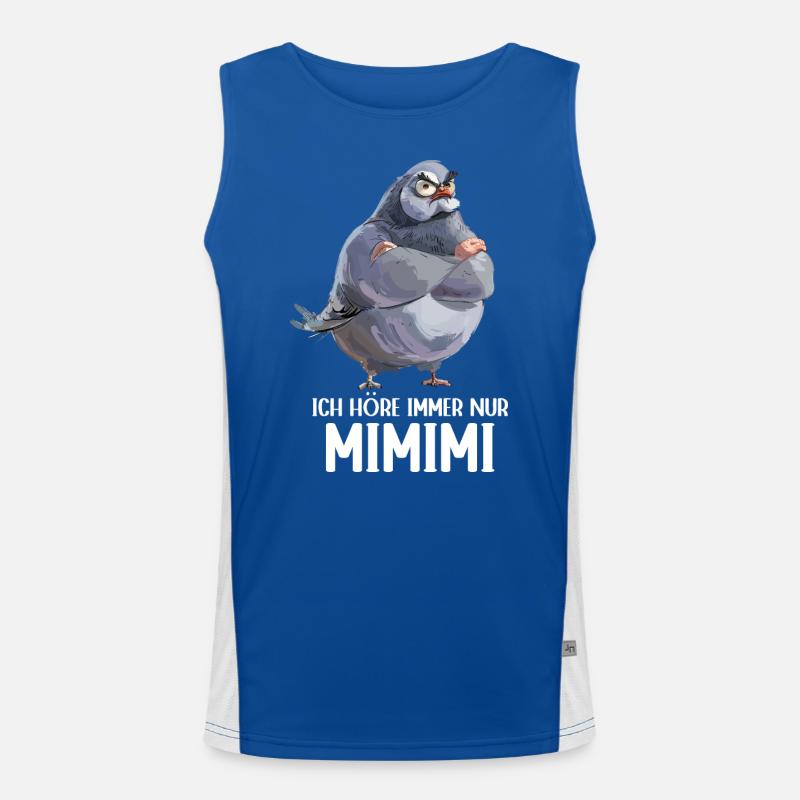 Taube Täubchen Vogel Taubenzüchter Mimimi Funktionelles Kontrast-Tank Top für Männer 