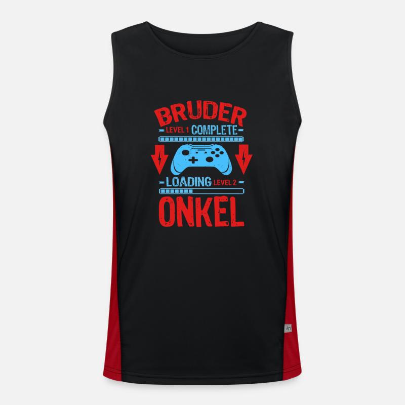 Bruder Level Complete Werdender Onkel Loading Funktionelles Kontrast-Tank Top für Männer 