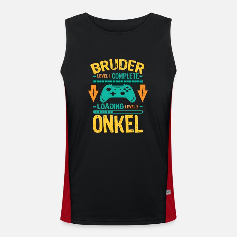 Bruder Level Complete Werdender Onkel Loading Funktionelles Kontrast-Tank Top für Männer 