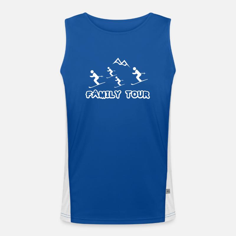 Family Tour Funktionelles Kontrast-Tank Top für Männer 